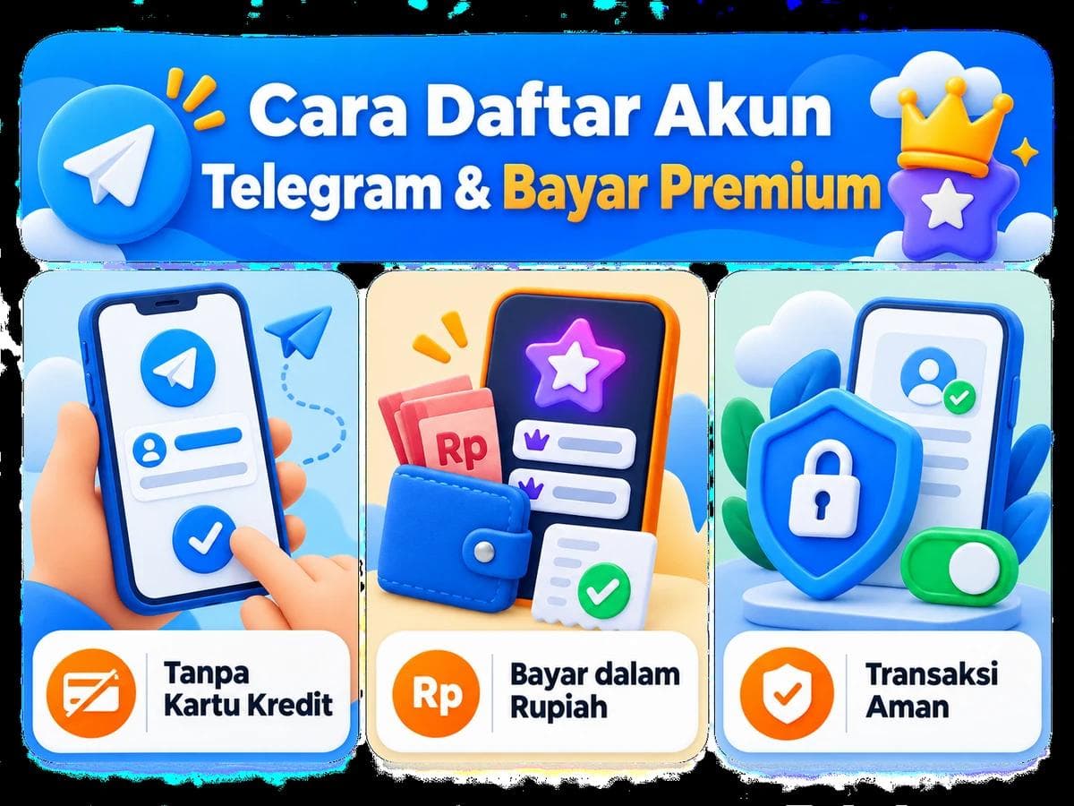 Cara Daftar Akun Telegram & Bayar Premium Tanpa Kartu Kredit