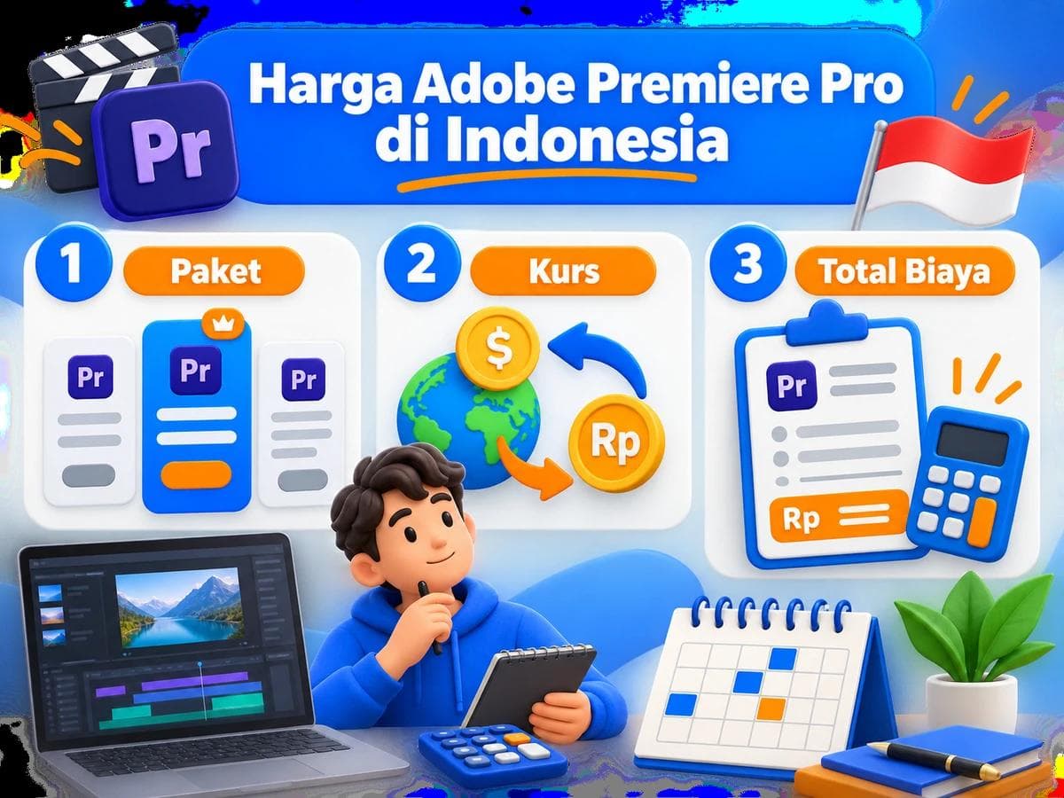 Harga Adobe Premiere Pro di Indonesia: Total Rupiah