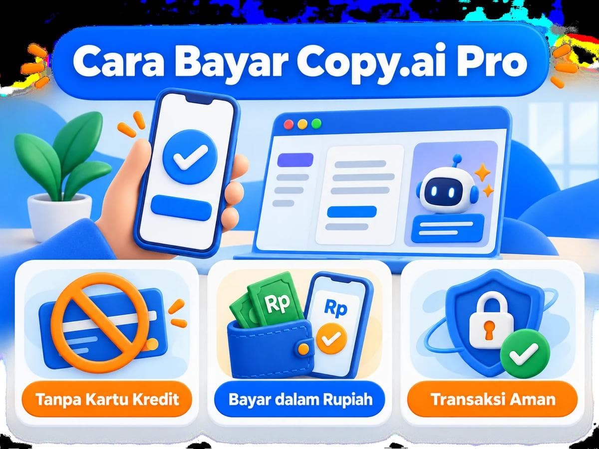 Cara Bayar Copy.ai Pro dari Indonesia Tanpa Kartu Kredit