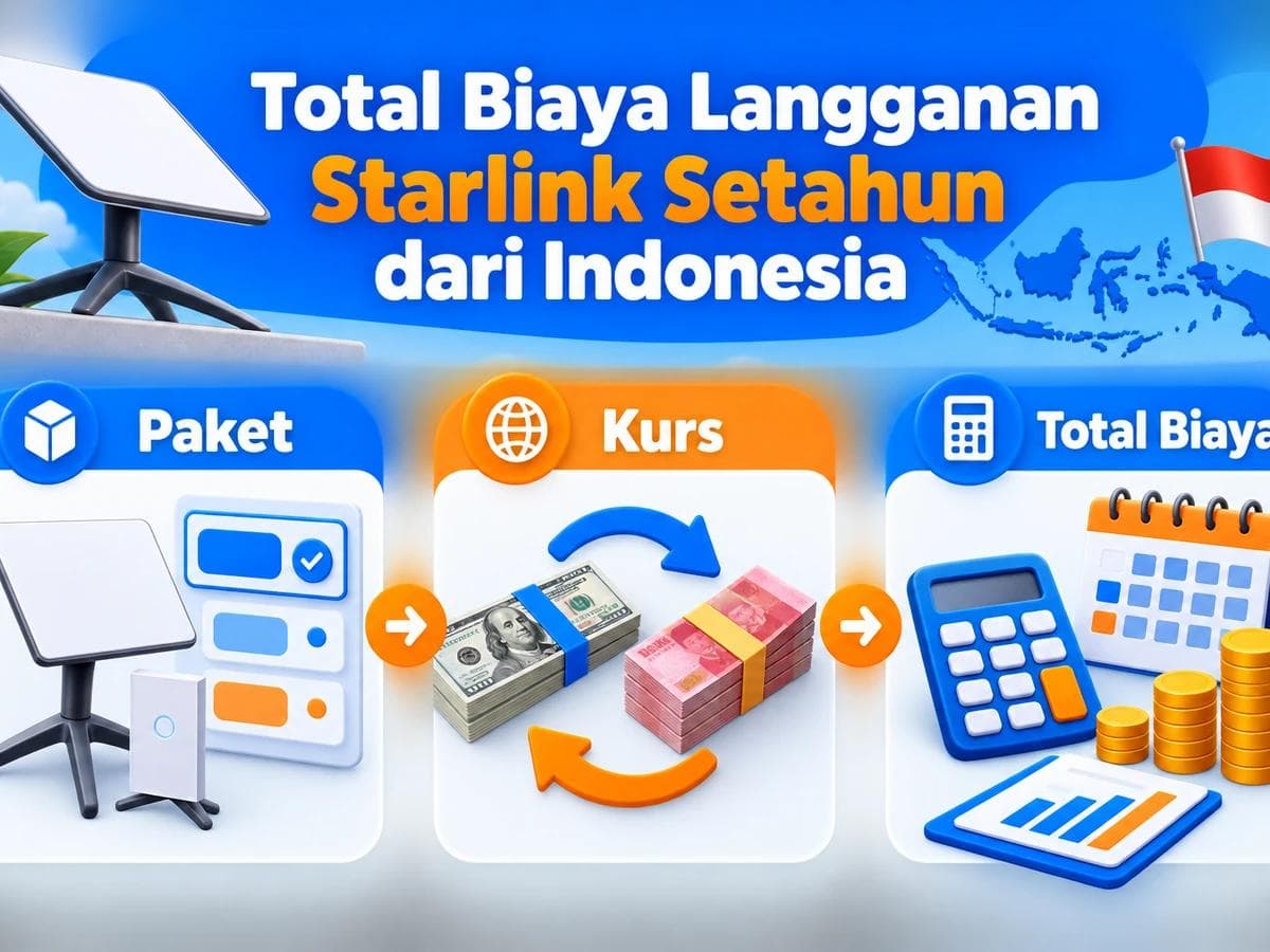Total Biaya Langganan Starlink Setahun dari Indonesia