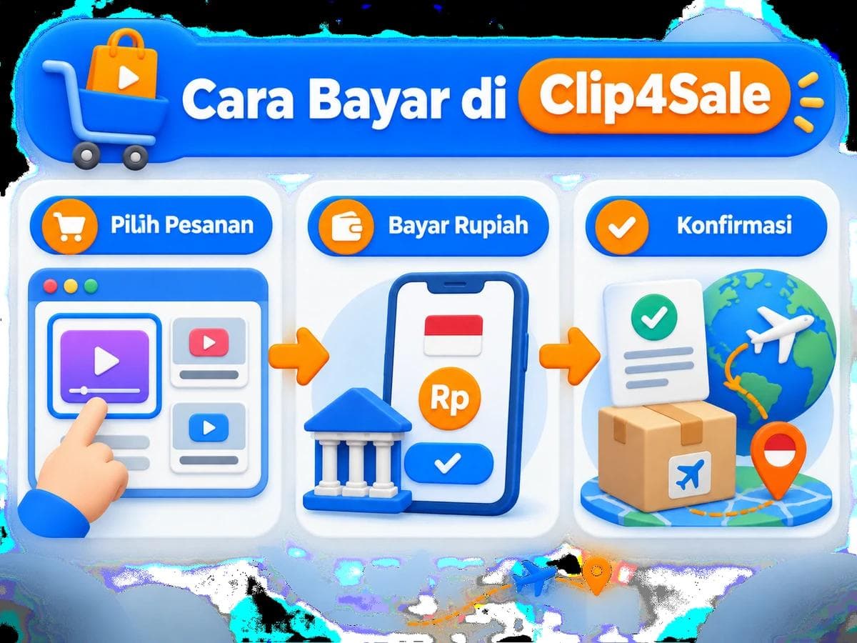 Cara Belanja dan Bayar di Clip4Sale dari Indonesia