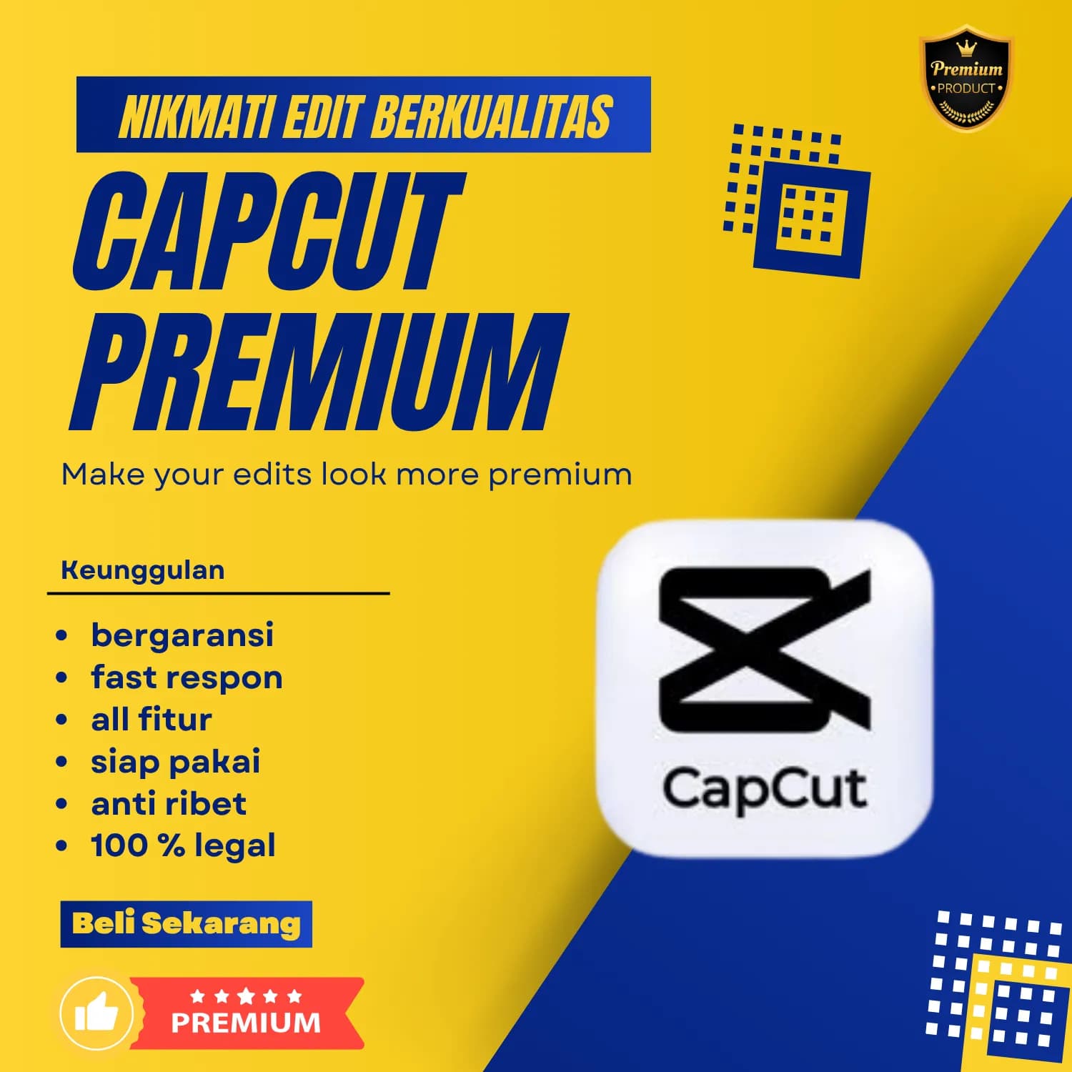 Akun Capcut Pro full akses 1 Bulan