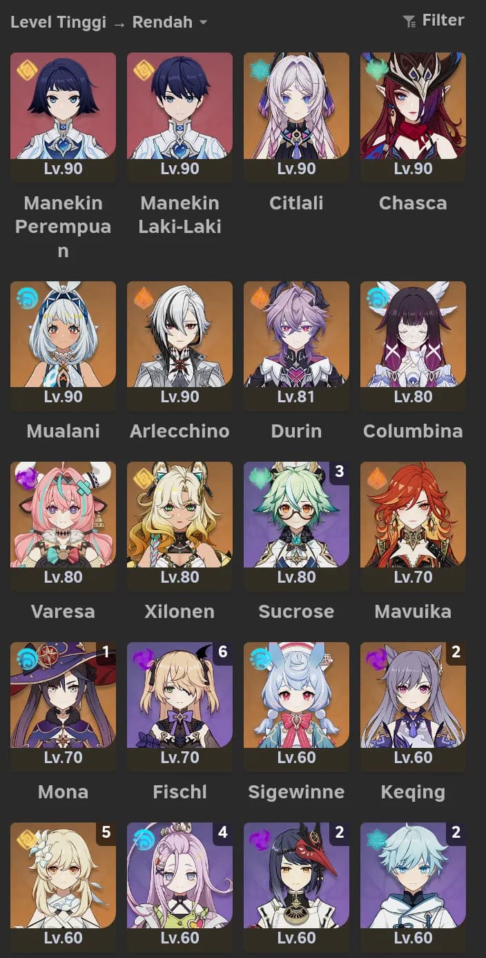 JUAL AKUN GENSHIN, HSR, ZZZ, WUWA, NTE